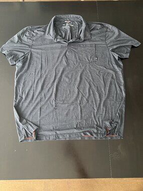 SAXX DropTemp Men’s XXL Gray Polo Shirt Cooling Performance Stretch Golf